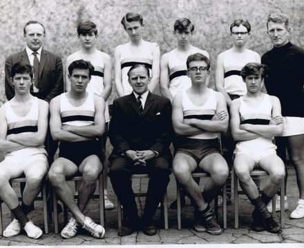 Wts cross country team 1964 65 harry ward stan betteridge and head of sport alan bissett